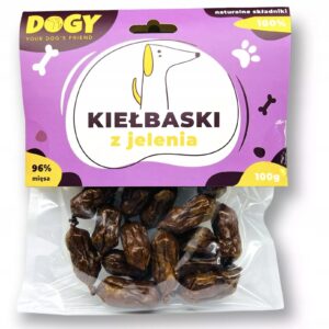 DOGY Kiełbaski z Jelenia 100g