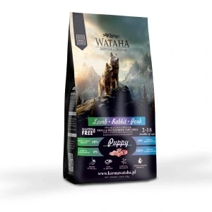 WATAHA Jagnięcina Królik Wieprzowina 2kg dla szczeniąt