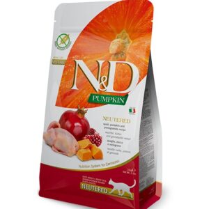 Farmina ND Przepiórka Dynia Granat 1,5kg dla sterylizowanych