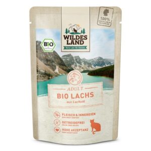 WILDES LAND CAT Bio łosoś z olejem z łososia 85g