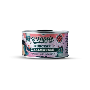 DAJ ŁAPSIE FOR CAT Kurczak z Kalmarami w Bulionie 80g